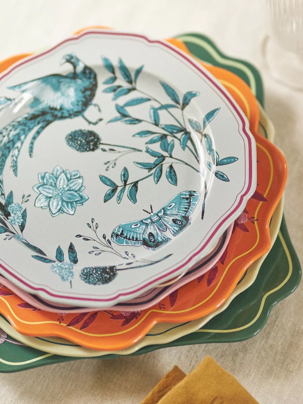 ANTHROPOLOGIE Elin Wedgewood Woodland Stoneware Dessert Plate 8” Pheasant